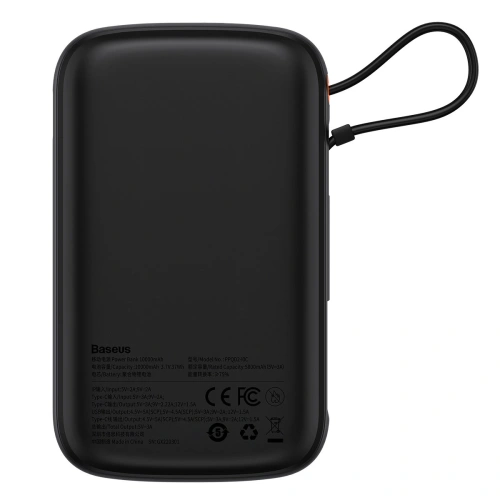 Kup Powerbank Baseus Qpow Digital Display 10000mAh 22,5W QC/PD/SCP/FCP + schwarzes USB-C-Kabel - BSU3861 - {ean13} - Sklep Home Screen