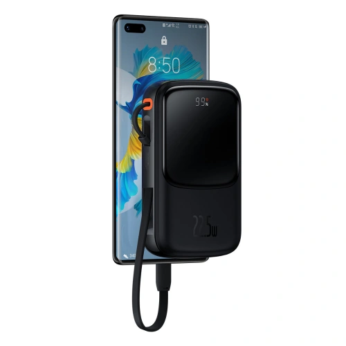 Kup Powerbank Baseus Qpow Digital Display 10000mAh 22,5W QC/PD/SCP/FCP + schwarzes USB-C-Kabel - BSU3861 - {ean13} - Sklep Home Screen