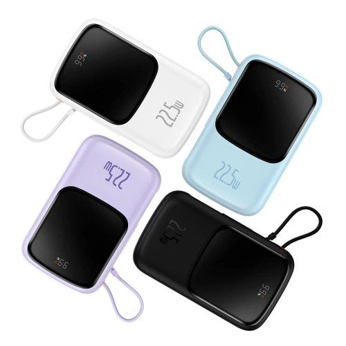 Kup Powerbank Baseus Qpow Display Digital 10000mAh 22,5W QC/PD/SCP/FCP + cablu USB-C negru - BSU3861 - {ean13} - Sklep Home Screen