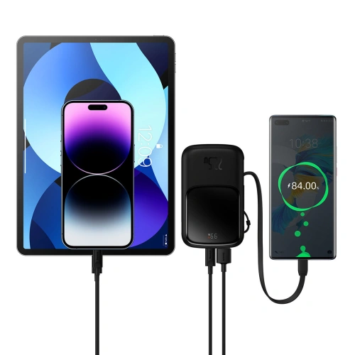 Kup Powerbank Baseus Qpow Digital Display 10000mAh 22,5W QC/PD/SCP/FCP + schwarzes USB-C-Kabel - BSU3861 - {ean13} - Sklep Home Screen