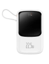 Powerbank Baseus Qpow Digital Display 10000mAh 22,5W QC/PD/SCP/FCP + USB-C Kabel weiß