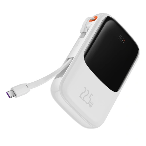 Kup Powerbank Baseus Qpow Display Digital 10000mAh 22,5W QC/PD/SCP/FCP + cablu USB-C alb - BSU3862 - {ean13} - Sklep Home Screen