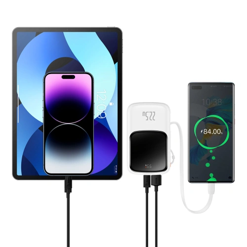 Kup Powerbank Baseus Qpow Display Digital 10000mAh 22,5W QC/PD/SCP/FCP + cablu USB-C alb - BSU3862 - {ean13} - Sklep Home Screen