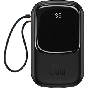 Powerbank Baseus Qpow Digital Display 20000mAh 20W QC/PD/SCP/FCP + kabel Lightning czarny