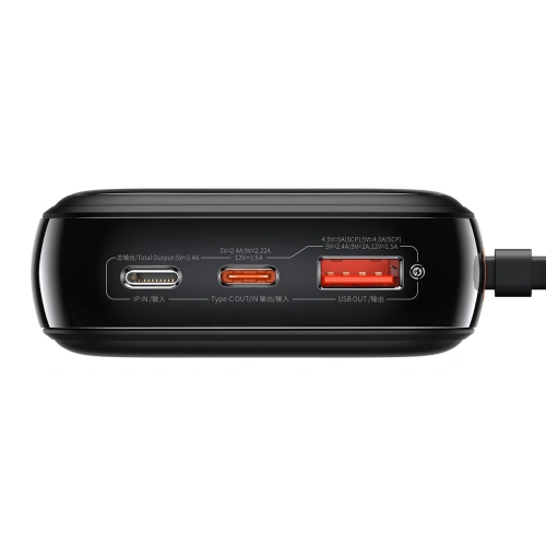 Kup Powerbank Baseus Qpow Digital Display 20000mAh 20W QC/PD/SCP/FCP + kabel Lightning černý - BSU3863 - {ean13} - Sklep Home Screen