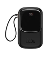 Powerbank Baseus Qpow Digital Display 20000mAh 22,5W QC/PD/SCP/FCP + USB-C Kabel schwarz