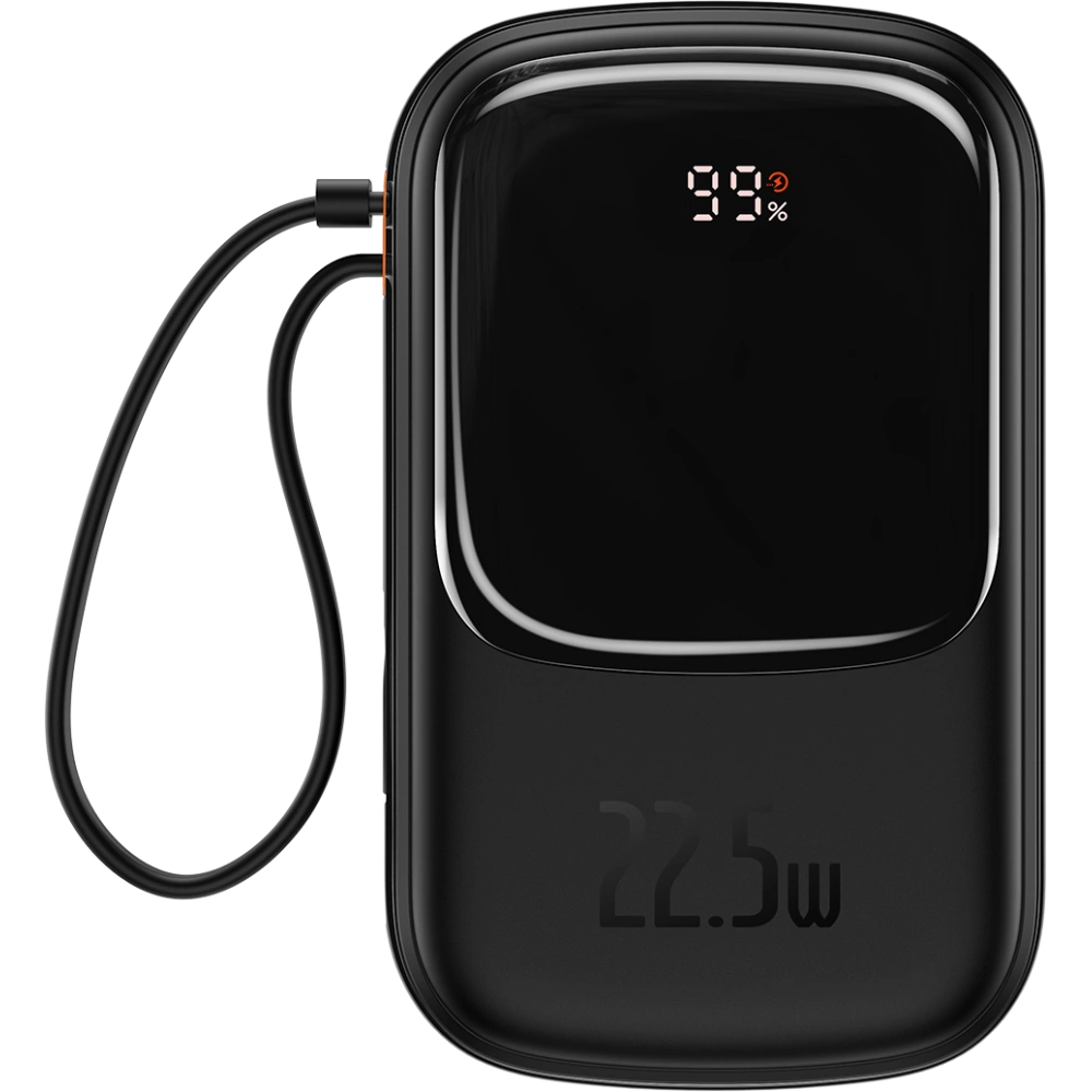 Powerbank Baseus Qpow Digital Display 20000mAh 22,5W QC/PD/SCP/FCP + kabel USB-C czarny