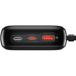Powerbank Baseus Qpow Digital Display 20000mAh 22,5W QC/PD/SCP/FCP + kabel USB-C czarny