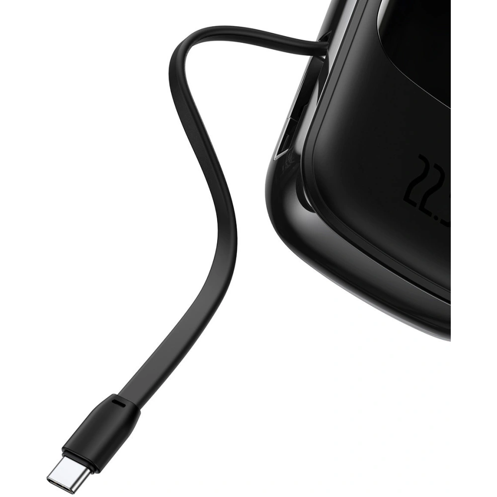 Powerbank Baseus Qpow Digital Display 20000mAh 22,5W QC/PD/SCP/FCP + kabel USB-C czarny