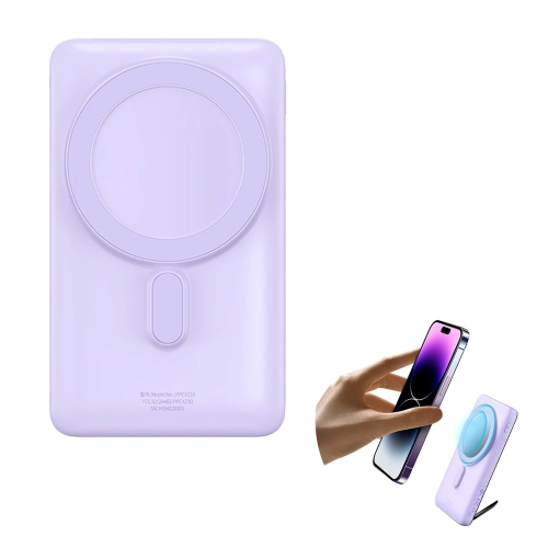 Kup Powerbank Baseus Suport Magnetic Încărcare Rapidă Fără Fir 10000mAh 20W violet + cablu USB-C 60W 50cm alb - BSU3867 - {ean13} - Sklep Home Screen