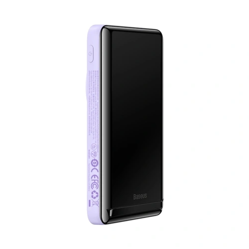 Kup Powerbank Baseus Magnetic Bracket Wireless Fast Charge 10000mAh 20W fioletowy + kabel USB-C 60W 50cm biały - BSU3867 - {ean13} - Sklep Home Screen