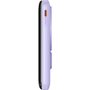 Powerbank Baseus Magnetic Bracket Wireless Fast Charge 10000mAh 20W fioletowy + kabel USB-C 60W 50cm biały