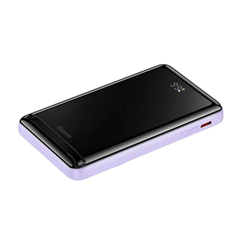 Kup Powerbank Baseus Magnetic Bracket Wireless Fast Charge 10000mAh 20W fioletowy + kabel USB-C 60W 50cm biały - BSU3867 - {ean13} - Sklep Home Screen