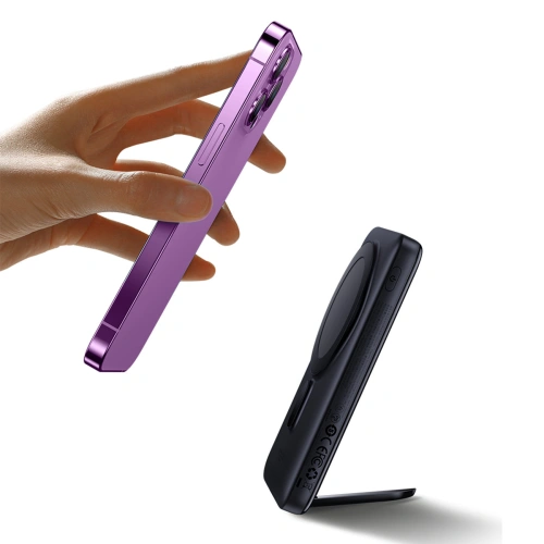 Kup Powerbank Baseus Magnetic Bracket Wireless Fast Charge 10000mAh 20W fioletowy + kabel USB-C 60W 50cm biały - BSU3867 - {ean13} - Sklep Home Screen