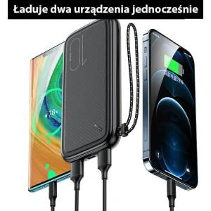 Powerbank USAMS PB56 10000mAh 2xUSB/USB-C/microUSB Fast Charge biały/white (US-CD150)