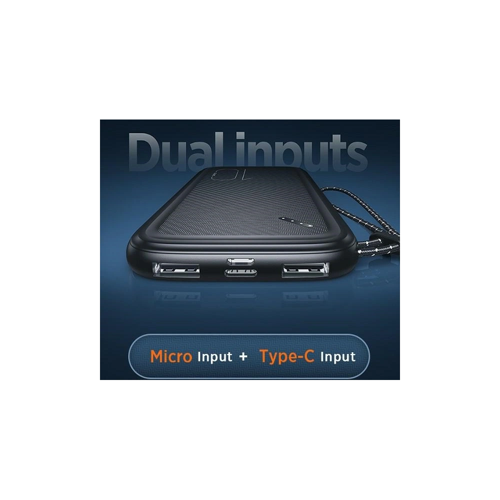 Powerbank USAMS PB56 10000mAh 2xUSB/USB-C/microUSB Fast Charge biały/white (US-CD150)