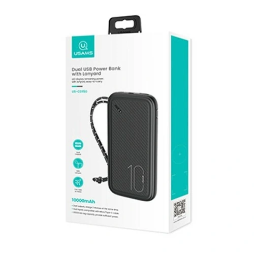 Kup Powerbank USAMS PB56 10000mAh 2xUSB/USB-C/microUSB Fast Charge czarny/black (US-CD150) - USA819 - {ean13} - Sklep Home Screen