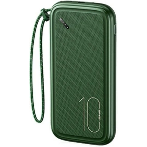 Powerbank USAMS PB56 10000mAh 2xUSB/USB-C/microUSB Fast Charge zielony/dark green (US-CD150)