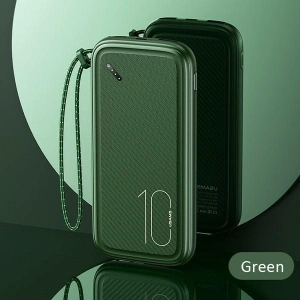 Powerbank USAMS PB56 10000mAh 2xUSB/USB-C/microUSB Fast Charge zielony/dark green (US-CD150)