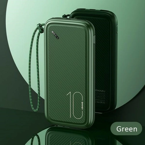 Kup Powerbank USAMS PB56 10000mAh 2xUSB/USB-C/microUSB Fast Charge zielony/dark green (US-CD150) - USA820 - {ean13} - Sklep Home Screen