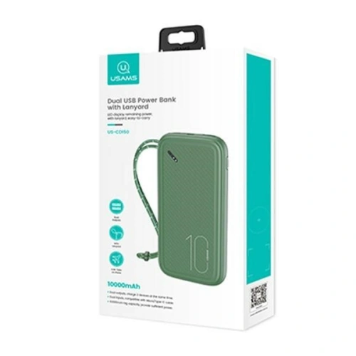 Kup Powerbank USAMS PB56 10000mAh 2xUSB/USB-C/microUSB Fast Charge zielony/dark green (US-CD150) - USA820 - {ean13} - Sklep Home Screen