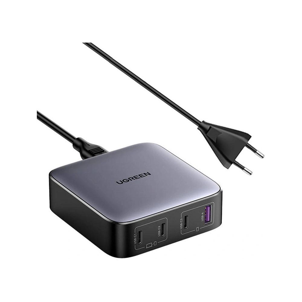 Ładowarka sieciowa UGREEN CD328 Nexode, 3xUSB-C, USB-A, GaN, 100W (czarny)