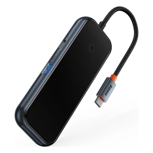 Hub Baseus AcmeJoy USB-C - 1xUSB-C/4x USB 3.0 ciemnoszary