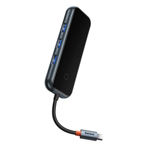 Hub Baseus AcmeJoy USB-C - 1xUSB-C/4x USB 3.0 ciemnoszary