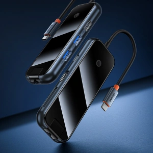 Kup Hub Baseus AcmeJoy USB-C - 1xUSB-C/4x USB 3.0 dunkelgrau - BSU3868 - {ean13} - Sklep Home Screen