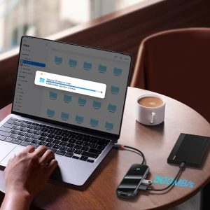 Kup Hub Baseus AcmeJoy USB-C - 1xUSB-C/4x USB 3.0 dunkelgrau - BSU3868 - {ean13} - Sklep Home Screen