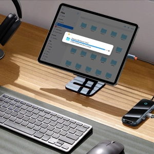 Hub Baseus AcmeJoy USB-C - 1xUSB-C/4x USB 3.0 ciemnoszary