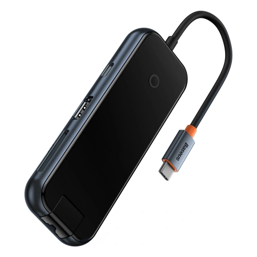 Kup Hub Baseus AcmeJoy USB-C - HDMI / 2x USB-A 3.0 / USB-A 2.0 / USB-C PD&Data / RJ45 / SD / TF dunkelgrau - BSU3869 - {ean13} - Sklep Home Screen