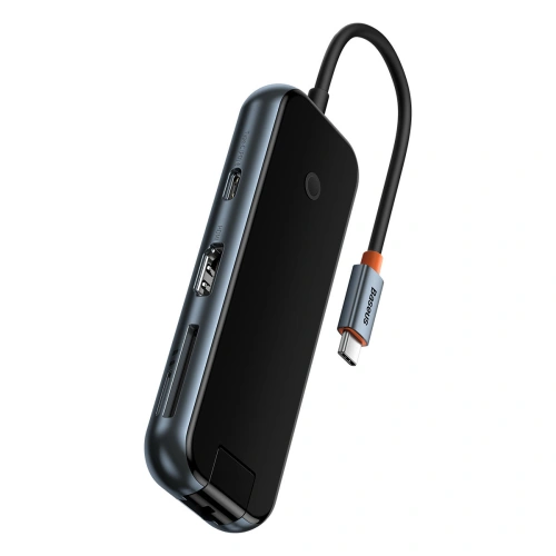 Kup Hub Baseus AcmeJoy USB-C - HDMI / 2x USB-A 3.0 / USB-A 2.0 / USB-C PD&Data / RJ45 / SD / TF dunkelgrau - BSU3869 - {ean13} - Sklep Home Screen
