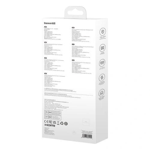 Kup Hub Baseus AcmeJoy USB-C - HDMI / 2x USB-A 3.0/USB-A 2.0 /USB-C PD&Data/RJ45/SD/TF ciemnoszary - BSU3869 - {ean13} - Sklep Home Screen