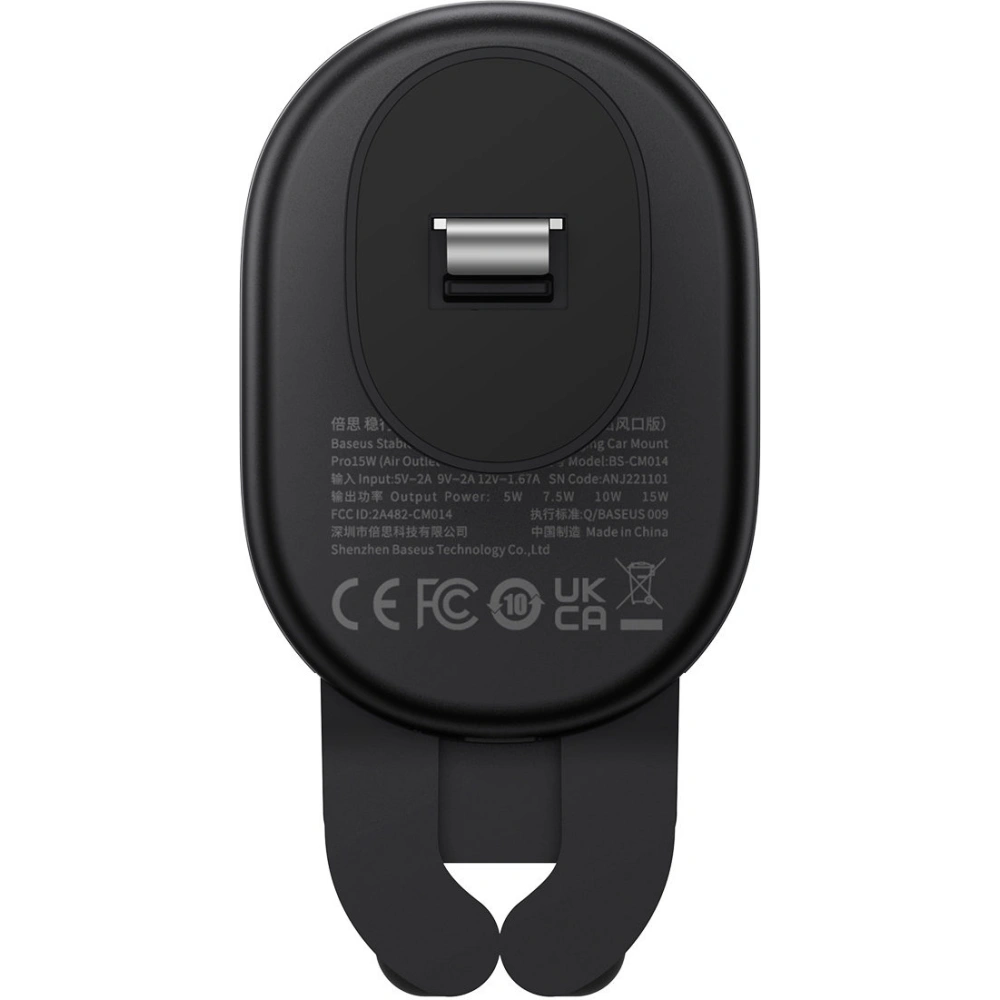 Uchwyt samochodowy z ładowarką bezprzewodową Baseus Stable Series 15W Air Vent czarny