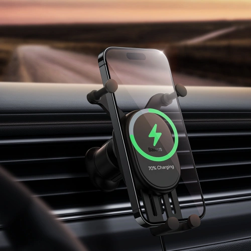 Kup Auto-Halterung mit drahtlosem Ladegerät Baseus Stable Series 15W Air Vent schwarz - BSU3870 - {ean13} - Sklep Home Screen