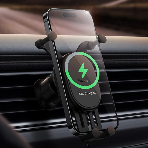 Kup Uchyť do auta s bezdrátovou nabíječkou Baseus Stable Series 15W Air Vent černý - BSU3870 - {ean13} - Sklep Home Screen