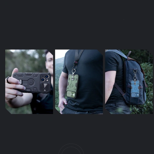 Kup Case Nillkin CamShield Armor Pro Apple iPhone 14 dunkelgrün - NLK883 - {ean13} - Sklep Home Screen