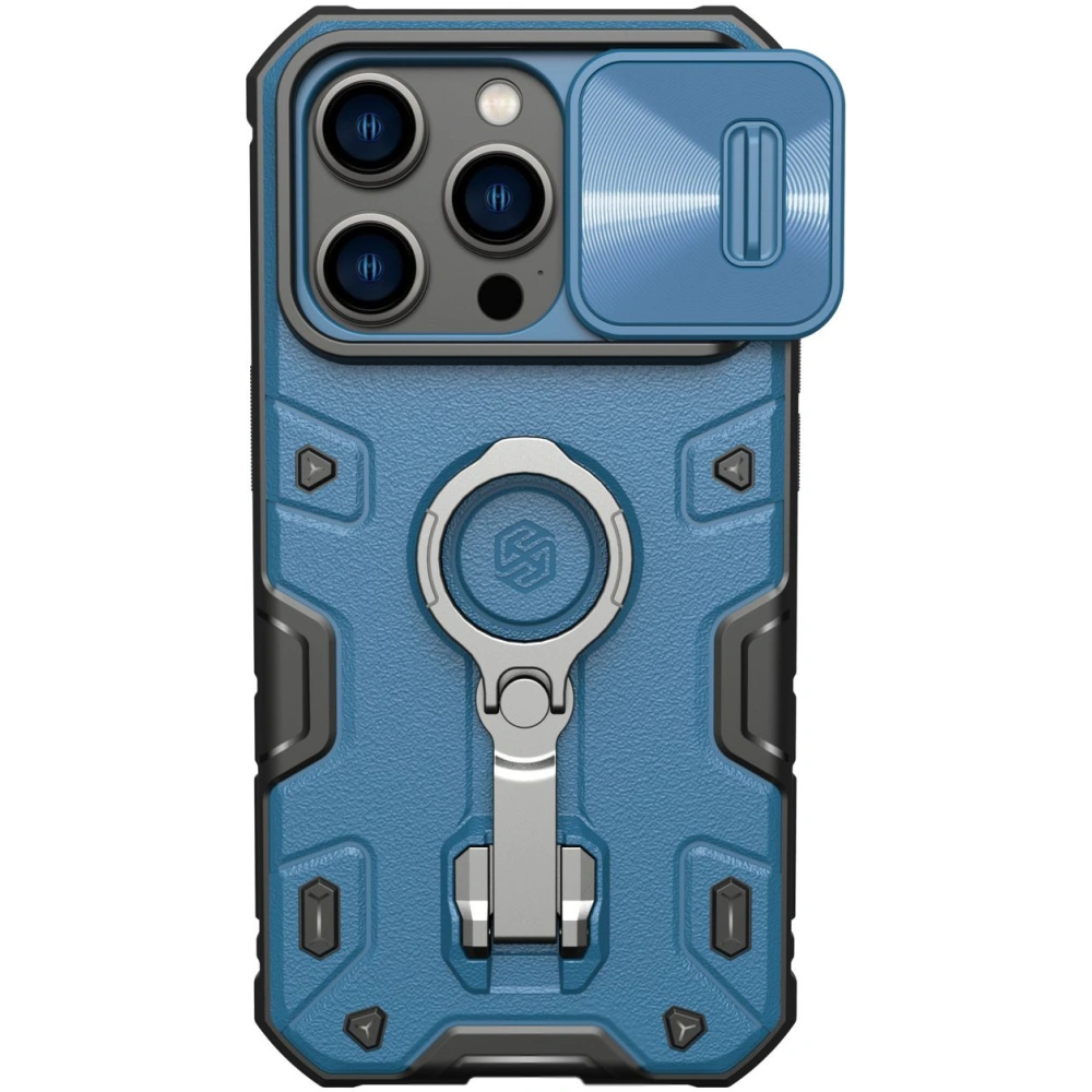 Etui Nillkin CamShield Armor Pro Apple iPhone 14 Pro niebieskie