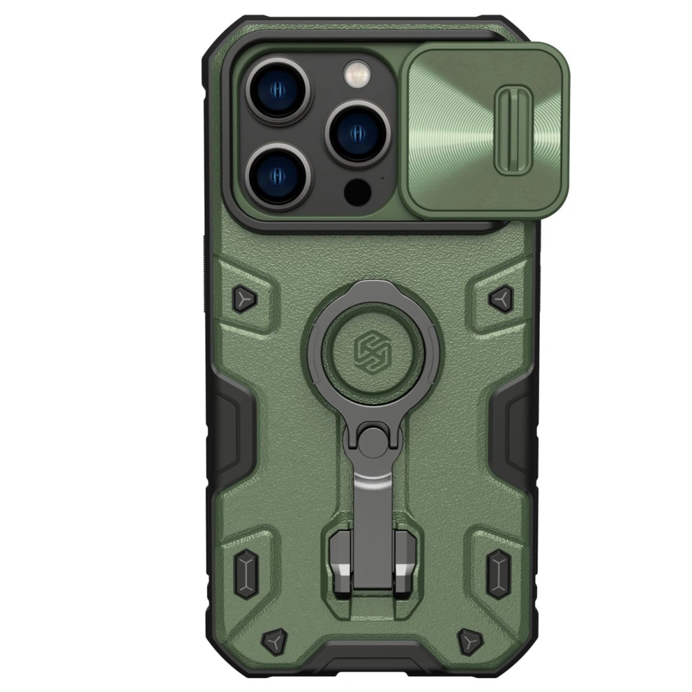 Etui Nillkin CamShield Armor Pro Apple iPhone 14 Pro ciemnozielone