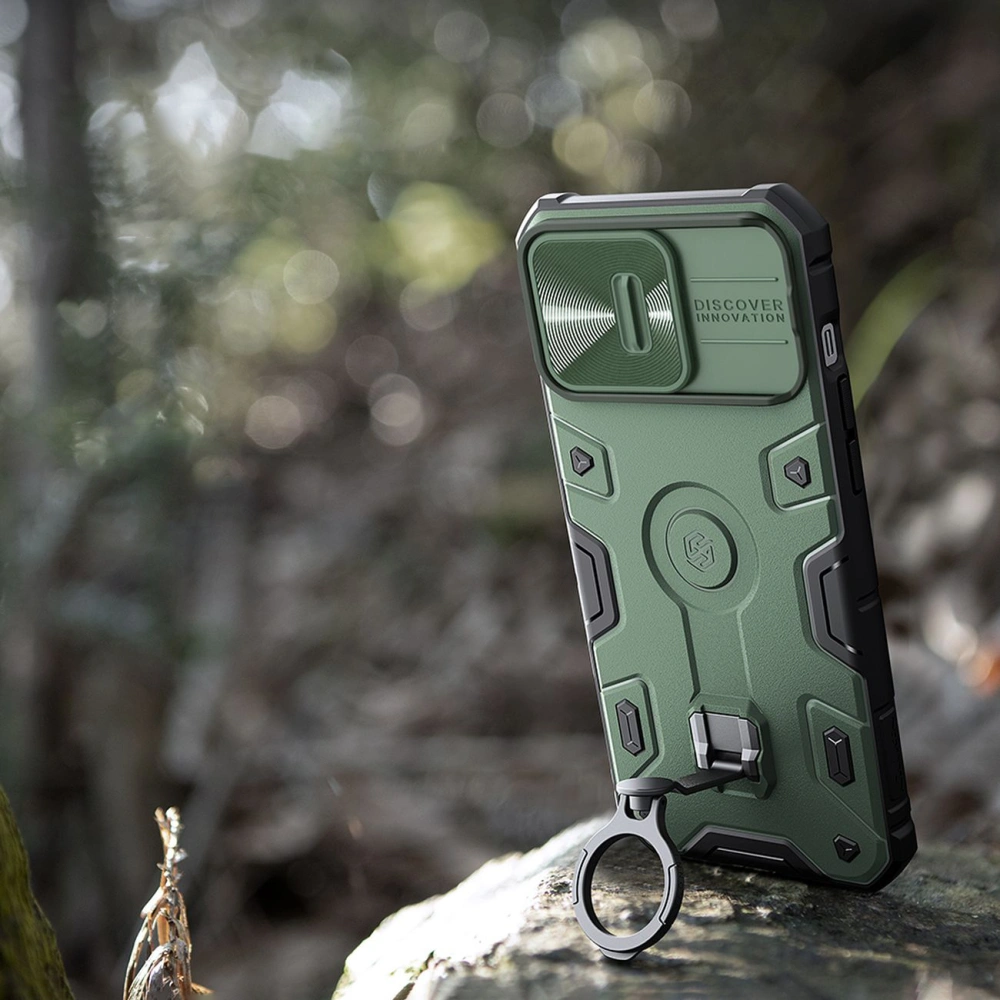 Etui Nillkin CamShield Armor Pro Apple iPhone 14 Pro ciemnozielone