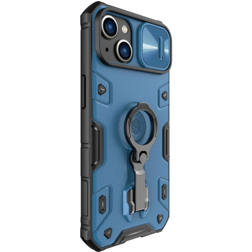 Etui Nillkin CamShield Armor Pro Magnetic MagSafe Apple iPhone 14 Plus / 15 Plus niebieskie