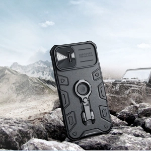 Etui Nillkin CamShield Armor Pro Magnetic MagSafe Apple iPhone 14 Plus / 15 Plus niebieskie