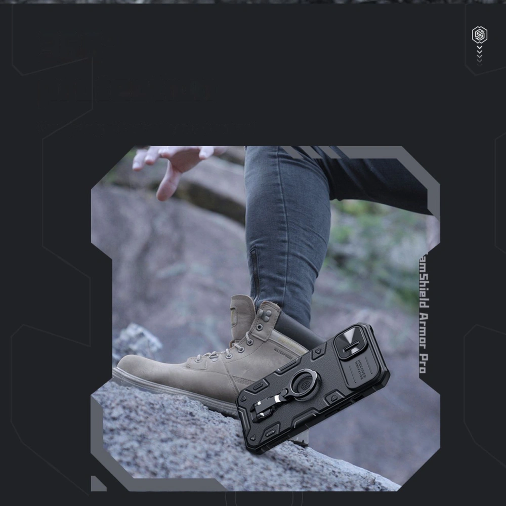 Etui Nillkin CamShield Armor Pro Magnetic MagSafe Apple iPhone 14 Plus / 15 Plus ciemnozielone