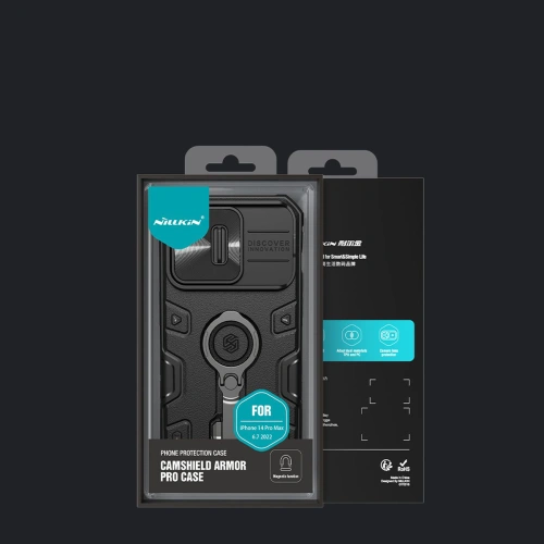 Kup Etui Nillkin CamShield Armor Pro Magnetic MagSafe Apple iPhone 14 Pro Max tmavě zelené - NLK901 - {ean13} - Sklep Home Screen