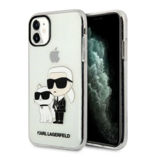 Buy Karl Lagerfeld KLHCN61HNKCTGT Apple iPhone 11 transparent hardcase Gliter Karl&Choupette - KLD1355 - {ean13} - Home Screen Store Europe