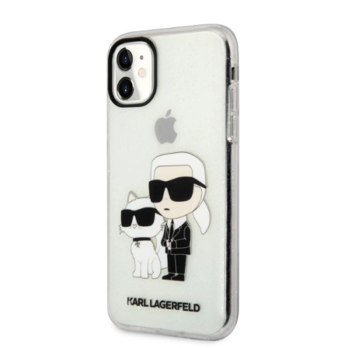 Buy Karl Lagerfeld KLHCN61HNKCTGT Apple iPhone 11 transparent hardcase Gliter Karl&Choupette - KLD1355 - {ean13} - Home Screen Store Europe
