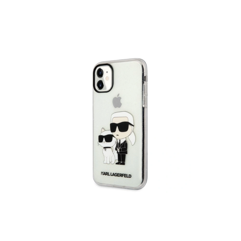 Etui Karl Lagerfeld KLHCN61HNKCTGT Apple iPhone 11 transparent hardcase Gliter Karl&Choupette