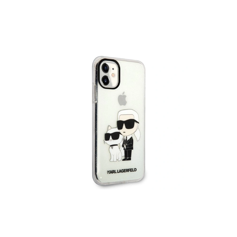 Etui Karl Lagerfeld KLHCN61HNKCTGT Apple iPhone 11 transparent hardcase Gliter Karl&Choupette