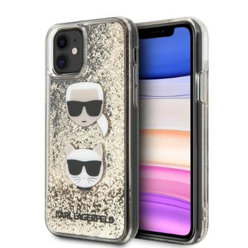 Kup Etui Karl Lagerfeld KLHCN61KCGLGO Apple iPhone 11 arany/hardcase Liquid Glitter Karl&Choupette - KLD1356 - {ean13} - Sklep Home Screen